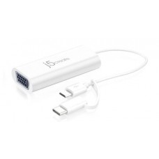 J5create JUA161C miCroUSB + type-C USB3.0 to VGA (d-sub) converter/cable 